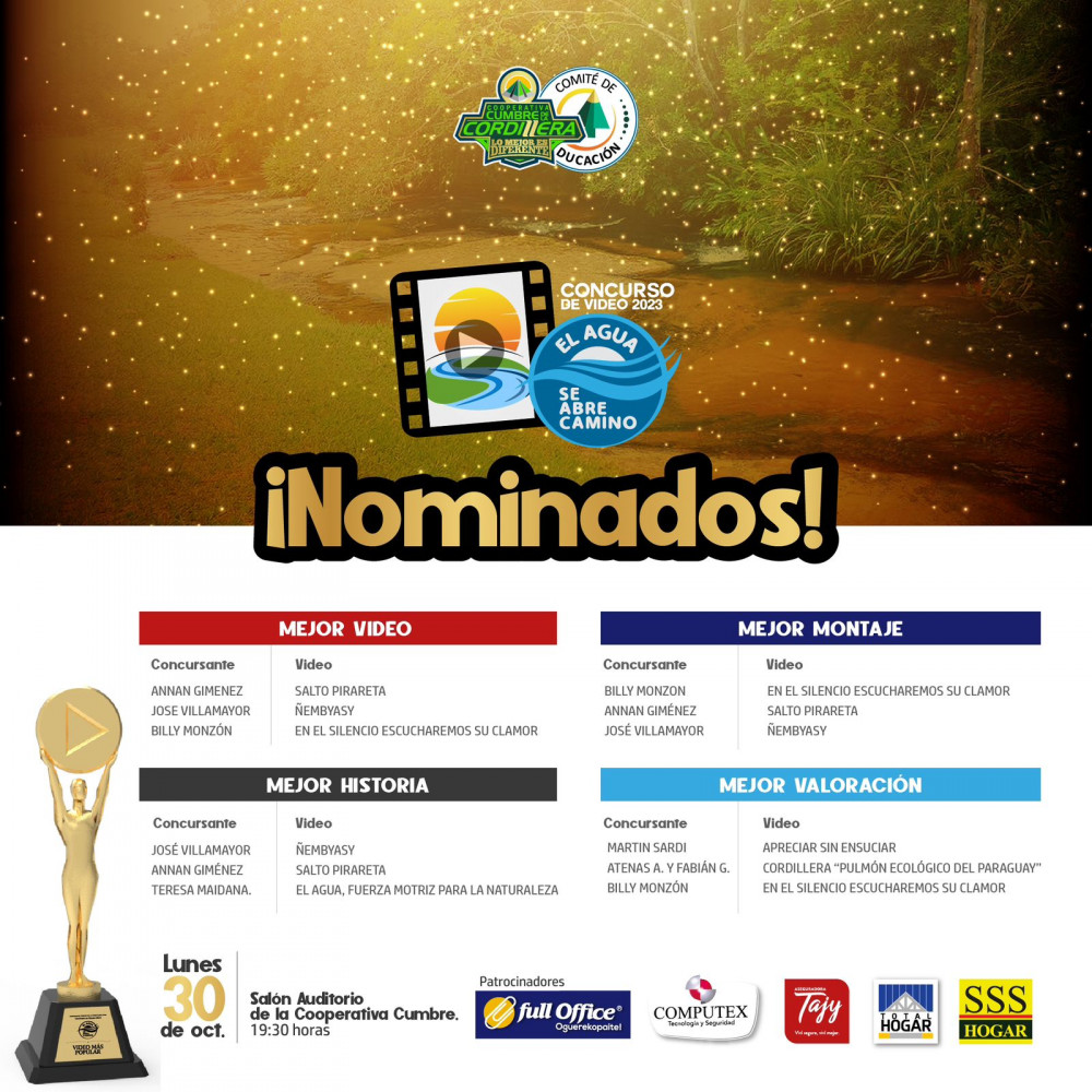 La Ceremonia de Premiación del concurso de videos 2023